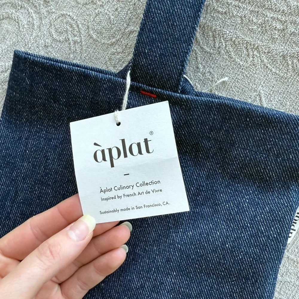 NWT àplat Vin Two Bottle Wine Tote Denim